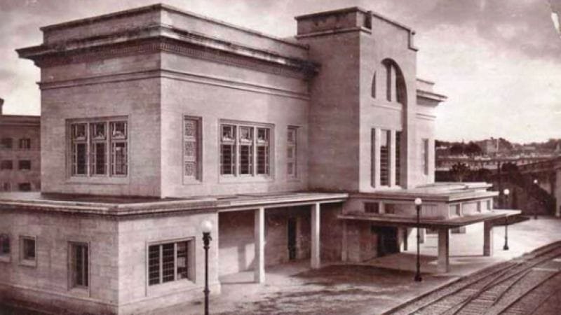 Imagen histórica de la Estación del Vaticano