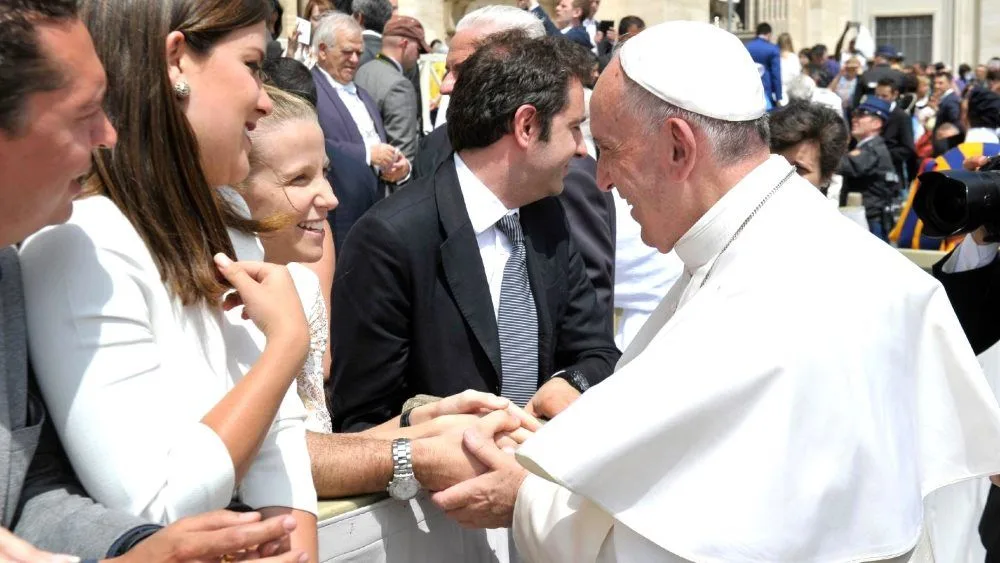 Papa Francisco en una audiencia vaticana