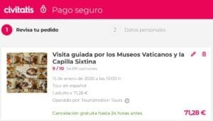 Precio de la visita por los Museos Vaticanos de Civitatis